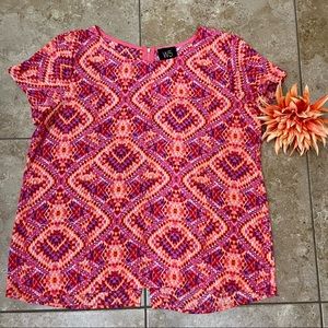 W5 Bright Multi-Colored Career Blouse